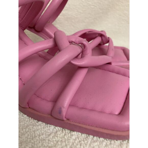 Circus Sam Edelman Pink Slip On Sandals Strappy Heels Womens 6.5 - Picture 7 of 9